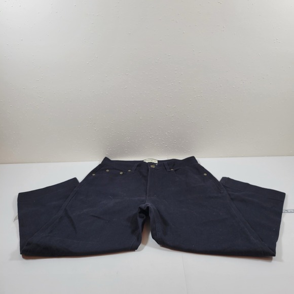 Eddie Bauer Pants - Eddie Bauer Crop Pants Womens 10 Navy Blue Excellent Cotton Twill Straight Leg